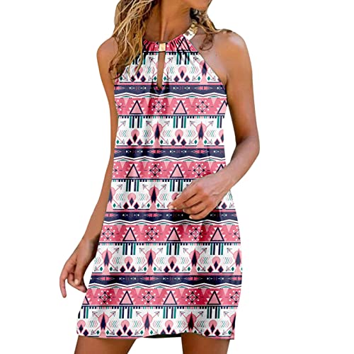 Sommerkleid Damen Lang Freizeitkleid Langer Kleid Blumendruck Vintage...