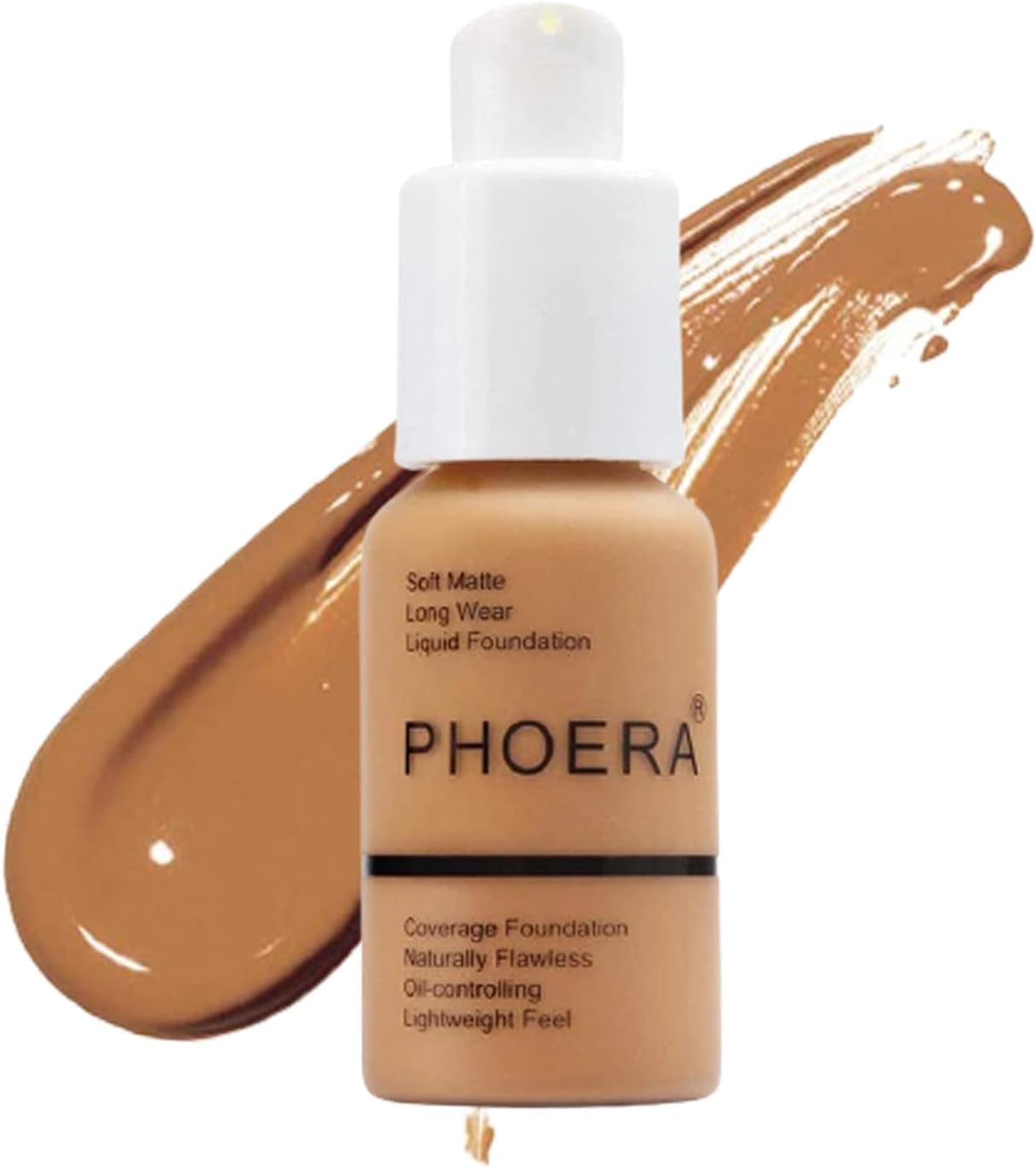 PHOERA Foundation Concealer Makeup Full Coverage Matte Brighten Long Lasting UK (106 WARM SUN)
