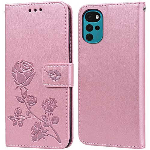 Funda para Motorola Moto G22/E32/E32S Carcasa,Ranuras Tarjetas,Soporte Plegable,Silicona TPU,Case Protectora Funda para Moto G22/E32/E32S