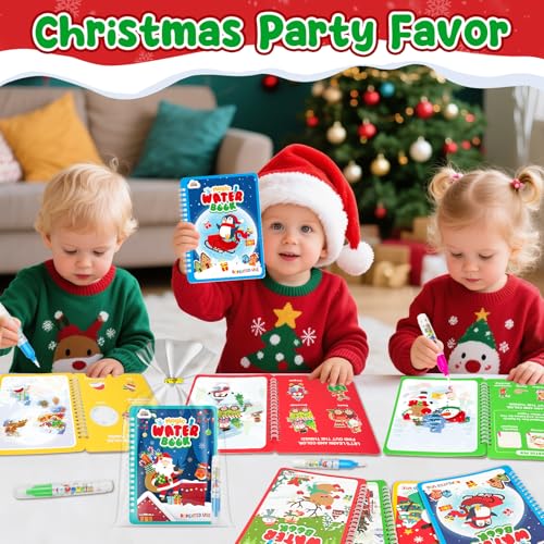 ZMLM 24 Pack Christmas Water Coloring Books for Kids Stocking Stuffers - image 6