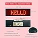 LED Name Sign for Business 44 x 11 Pixels and USB Programming Digital Display, Rechargeable LED Card Screen for Bar Hotel Party Supermarket School and Restaurant - LED Name Badge