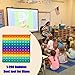 PETBSNVB Double Side 1 100 200 pop it, Chart Pop it, 200 Pop with Numbers, Square Popper for Elementary, Fidget Sensory Toy, Montessori Educational Gift for Kindergarten Classroom Kids 3 4 5 Year Old