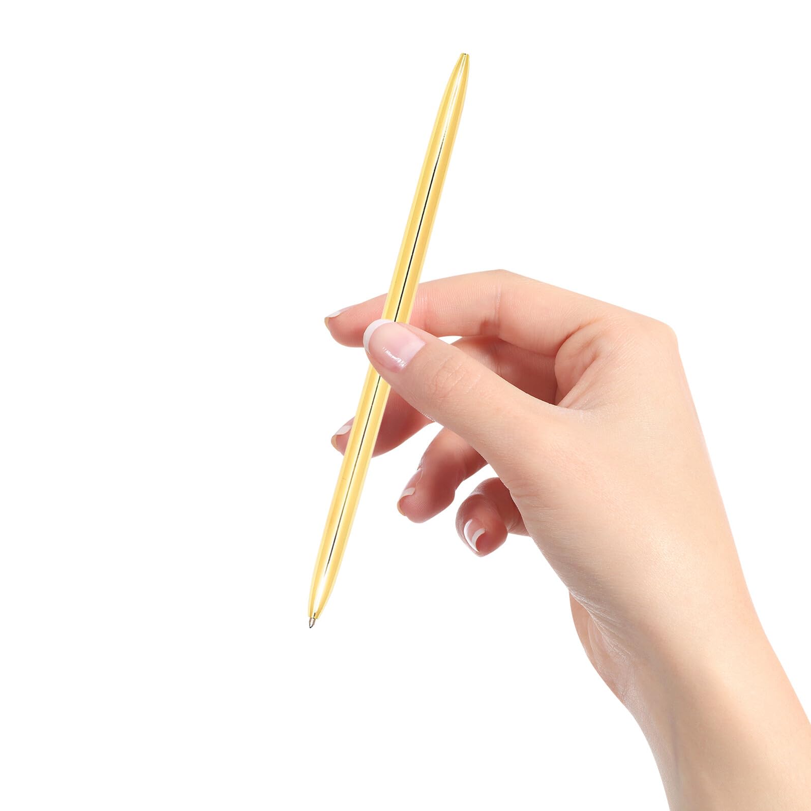 Toddmomy 6pezzi Penna Sfera in Metallo Testa Rotante Penna Inchiostro Blu Leggera per Scuola e Ufficio Oro