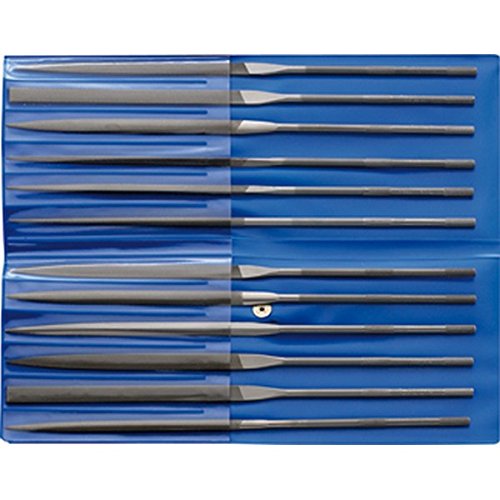 CORRADI Assortiment de limes aiguille, 12 pièces, taille suisse 2, 160 mm, 12314084 – pour l’usinage précis de finesse moyenne des surfaces, ouvertures, géométries, profilés et rayons très petits