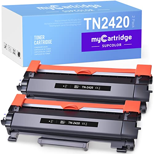 myCartridge SUPCOLOR TN2420 Toner Kompatibel für Brother MFC-L2710DW, MFC-L2710DN, HL-2310D, HL-L2370DN, HL-L2350DW, für Brother TN-2420 TN2420 TN-2410 Druckerpatrone (Schwarz 2-Pack)