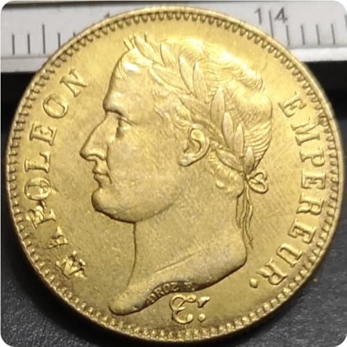 REIWAN Pièce Commémorative 1814 France Napoléon Pièce De Collection Plaqué Or Pièces...