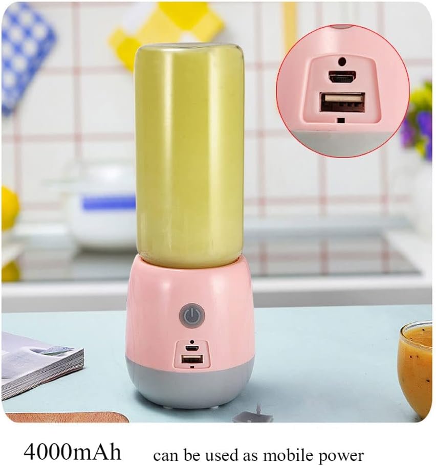Portable Blender,Personal Size Blender Juicer Cup,Smoothies and Shakes Blender,Handheld Fruit Machine,Blender Mixer Home (Color : White)