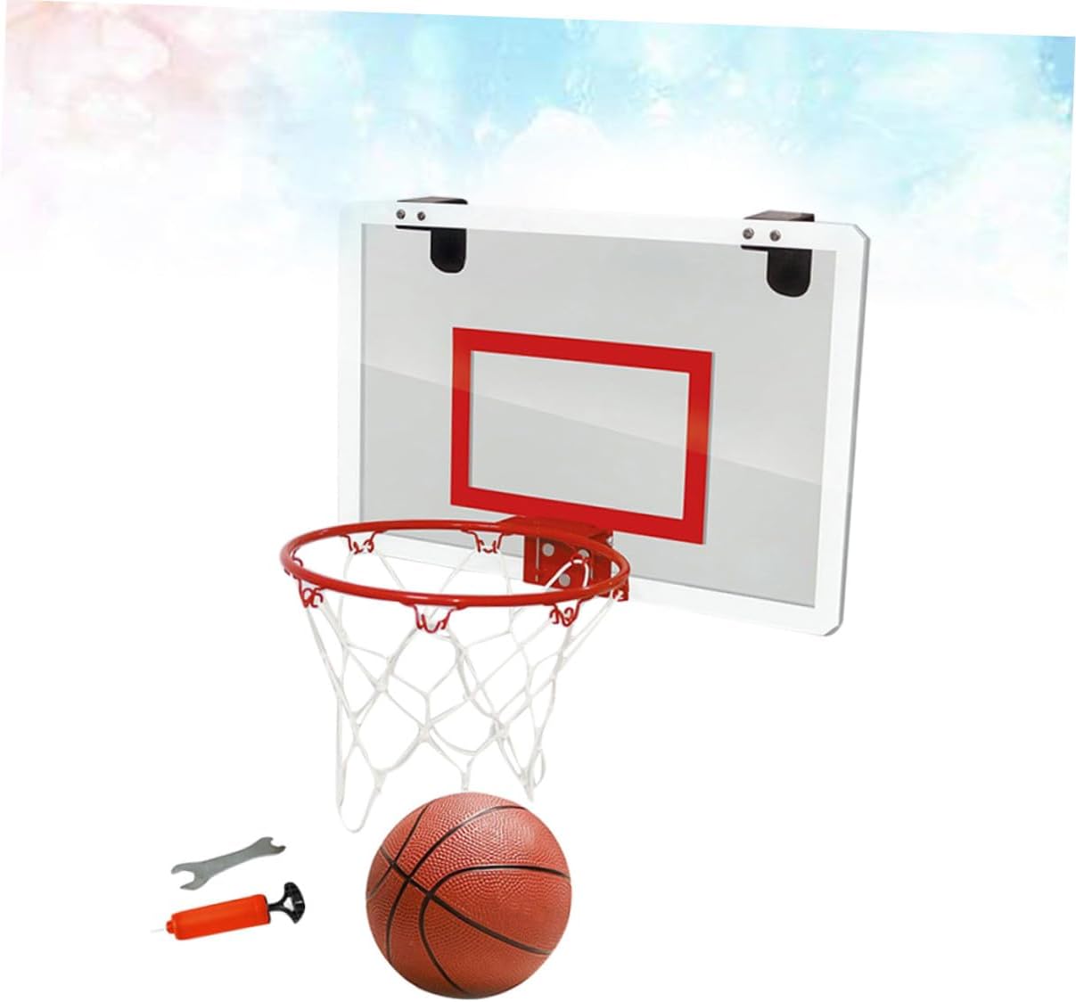 1pc Mini Door Hanging Basketball Board Transparent Suspension Backboard Sturdy Design for Indoor Use for Assembly Basketball