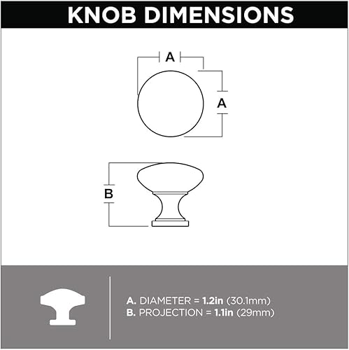 Miniatura 4 de Franklin Brass Garrett Kitchen Cabinet Knobs or Drawer Knobs 1-1/4", Single Satin Nickel Cabinet Hardware P11747V-SN-C (Pack of 2) Níquel