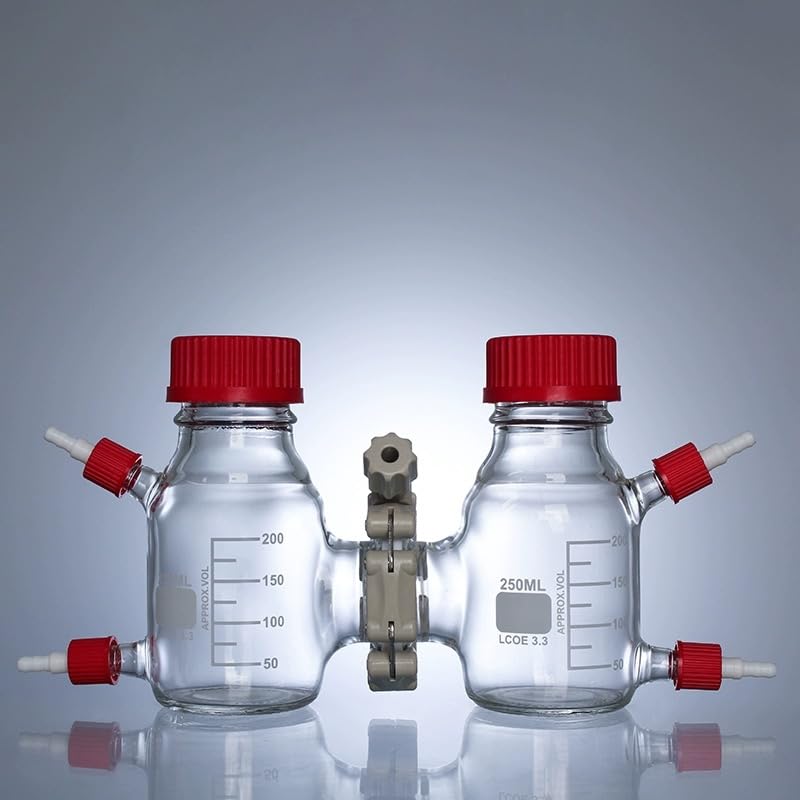 MFC Microbial Reactor electrolytic Cell clamp Type II bioglass Reactor Water Electrolysis Fuel Cell Hydrogen Fuel Cell Reactor (250ml)