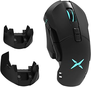 DeLUX Wireless Ergonomic Gaming Mouse with PAW3335 Sensor, 100 to 16000DPI, Personalized Basics, 30Hr Rechargeable Battery, 7 Programmable Buttons, RGB Optical Gamer Mice(M629DB-Black)