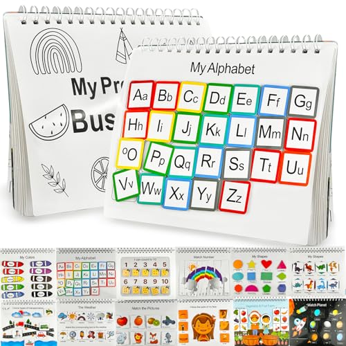 Image of My Preschool Busy Book, Busy Book Preschool Learning Activities, Toddler Busy Book for Kids, Education Workbook Activity Binder Learning Toys, Learning Materials and Tracing Coloring Book (1Pcs)