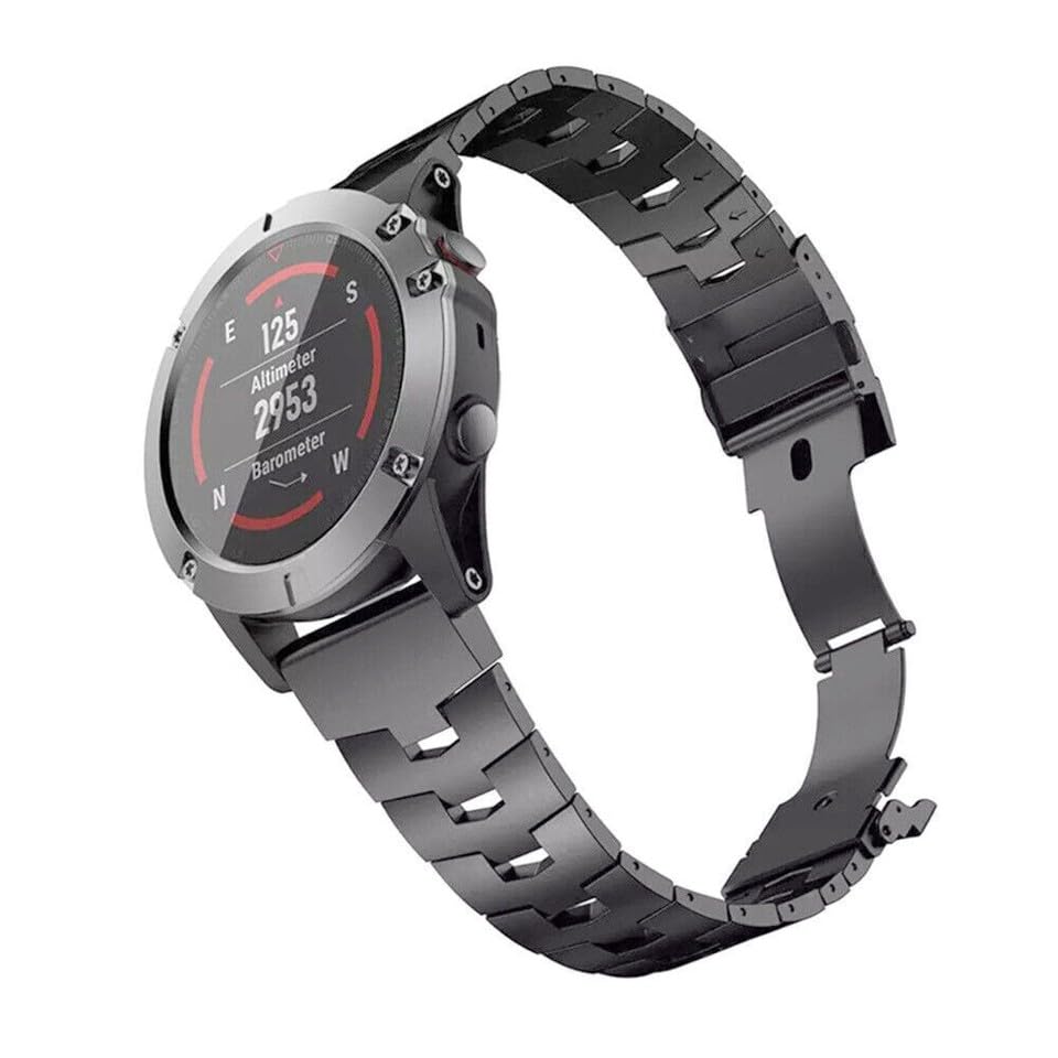 Kompatybilny z Garmin Approach S60/S62 (22 mm (kolor: szary metalowy pasek do zegarka etui