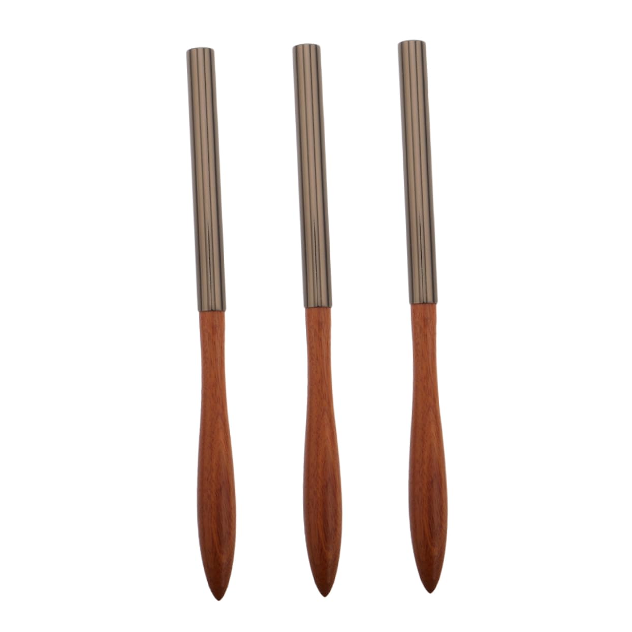 Ipetboom Nail Art Brush Set 3pcs Gel Brush Flat Head Wooden Handle Manicure Accessory