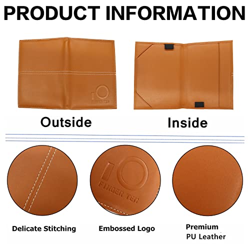 AXKAL Golf Scorecard Score Cards Holder Book Leather Four-leaf Clover Pattern Value Pack - Image 2