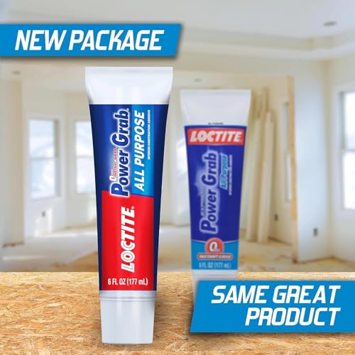 Image of Loctite Power Grab Express Construction Adhesive, ultimate strength, 0 second grab, high tack adhesive, No-nails and screws, no clamping, DIY, no mixing, metal,tiles,wood,concrete,177ml x pack of 12