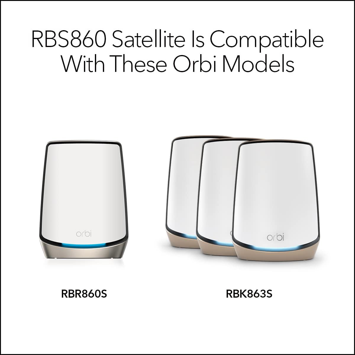 NETGEAR Orbi Tri-Band WiFi 6 Mesh Add-on Satellite (RBS860) - Works with Orbi RBR860S and RBK863S, Adds Coverage Up to 2,700 sq. ft., AX6000 (6Gbps) (Renewed)