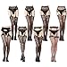 Vathery 8 Pack Tenue Sexy Femme Coquine, Collant Résille Noir, Porte Jarretelles Sexy Et Bas Autofixant, Ensemble Sexy Lingerie Feminin