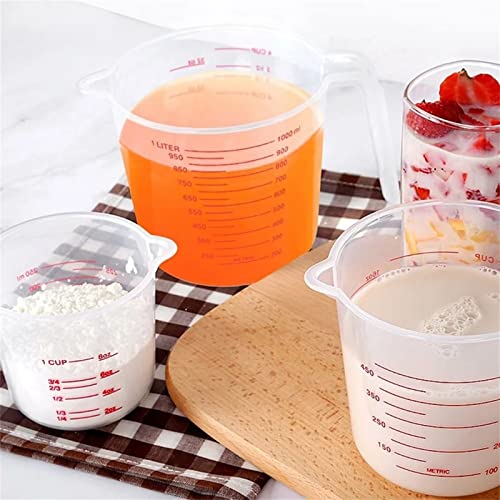 Vaso medidor plástico 500 ml transparente con asa miniatura 4