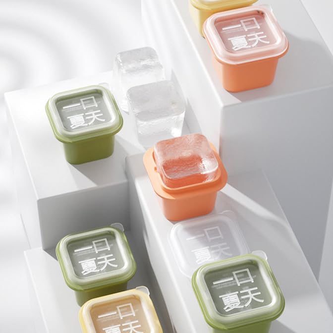 Molde para cubitos de hielo de silicona verde miniatura 4