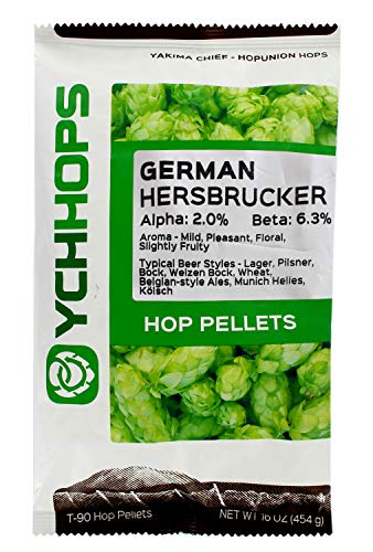 2041B - German Hersbrucker Hop Pellets 1 lb