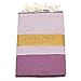 Produktbild ANNA ANIQ Fouta Hamamtuch Saunatuch XXL Extra Groß 100x200cm - 100% Baumwolle aus Tunesien als Strandtuch, orientalisches Bade-Tuch, Yoga-Decke, Pestemal, Strand-Handtuch (Violett)