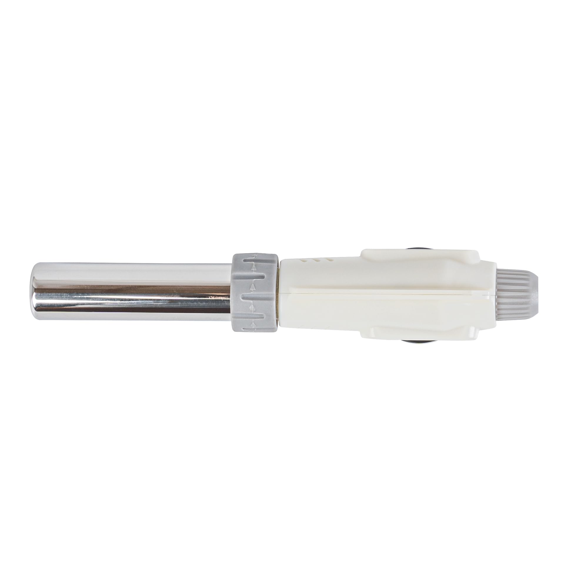 Restaurantware -RW Pyro Creme Brulee Antorcha con llama ajustable, 1 soplete culinario recargable, tanque de gas butano no incluido, sin acampanado, blanco, para hornear, cocinar, barbacoa y más