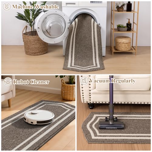 HEBE Kitchen Rugs Set of 3, Non Slip Washable Kitchen Mats for Floor - image 5