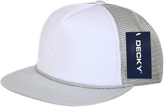DECKY 224-GRY Two Tone Flat Bill Foam Caps, Grey