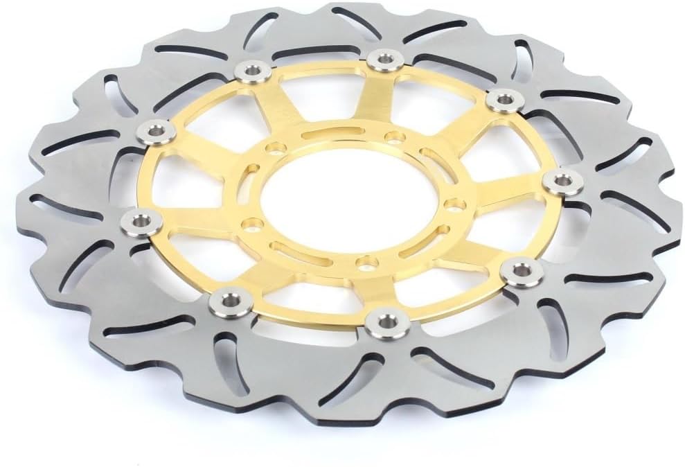 Replacement parts Front Rear Brake Discs Rotors Fit For Daytona 675 06-12 R 11 12 For Street Triple 07-12 08-12(Gold)