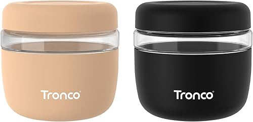 Miniatura 9 de Tronco Recipientes de Almacenamiento de Alimentos de Vidrio de 24 oz con Tapas, Herméticos, a Prueba de Fugas y Derrames, Tazones de Vidrio para