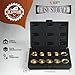 DCT Brass Router Template Guides Bushing 10-Piece Set & Black Carrying Case - Porter-Cable Guide Bushings 5/16 to 1in