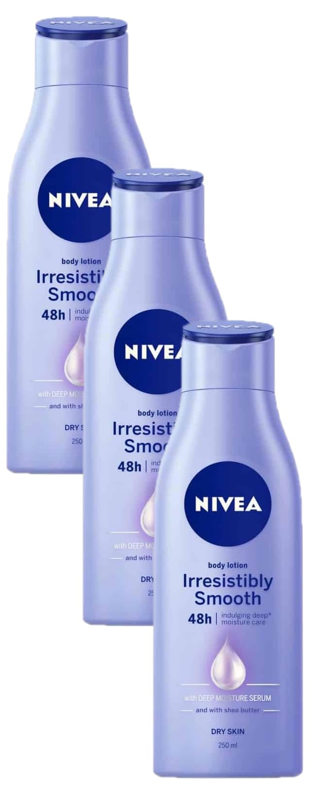 NIVEA Irresistibly Smooth Body Lotion 250ml (Pack of 3)