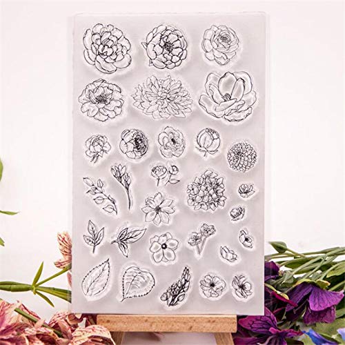 Welcome to Joyful Home 1pc Flower Background Rubber Clear Stamp for Card Making Decoration and Scrapbooking