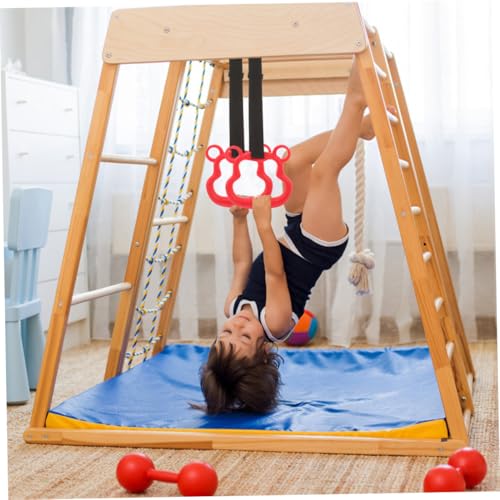 Anillas fitness ajustables para gimnasio interior rojo miniatura 5