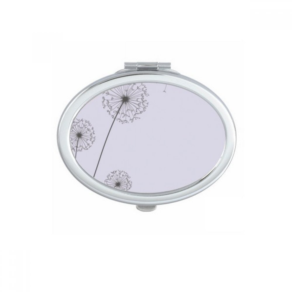 Miroir de maquillage compact pissenlit portable ovale et multicolore
