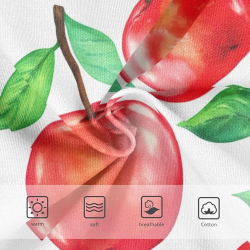 Cotton Girls Underwear Toddler Watercolor Red Apples White Cute Panties Girl Pattern Briefs Girls Undies 2t3