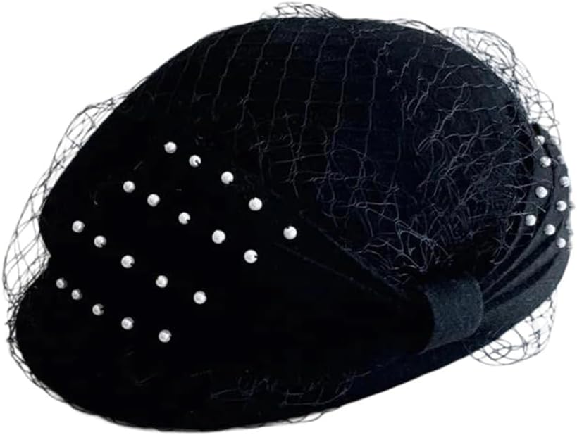 Wool Top Hats for Luxury Women Elegant Berets Winter Wedding Church Cap Flower Ladies Felt Fedoras