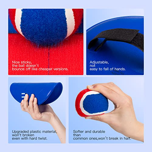 Image of EVERICH TOY Toss and Catch Ball Game Set, Upgraded Sticky Paddle Ball Set for Kids & Toddlers, Sturdy & Water-Resistant Outdoor Backyard Beach Pool Toy, Birthday Gift for Boys Girls Ages 3-12