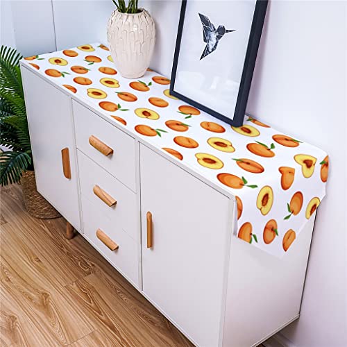 ZLXDP Peach Fruit Table Runner Wedding Decor Cake Tablecloth and Placemat Dinning Table Decoration Table Runner Color D Size