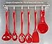 Reston Lloyd Melamine Slotted Spoon Kitchen Utensil, Premium Quality Utensil with Heat Resistant Ergonomic Handle, Durable BPA-Free Plastic, 11.5 inch long, One Piece, Red
