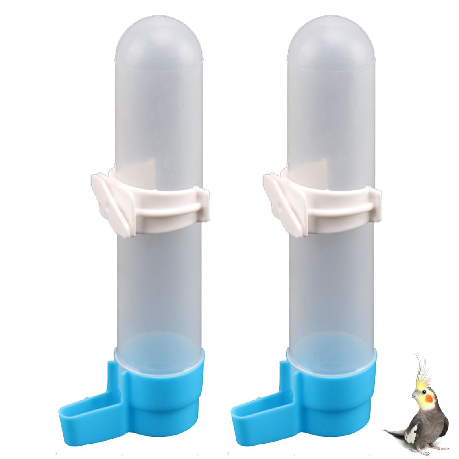 Automatic Bird Water Dispenser, 120ml Hanging Water Feeder for Parrots Budgies, Cockatiels & Small Birds