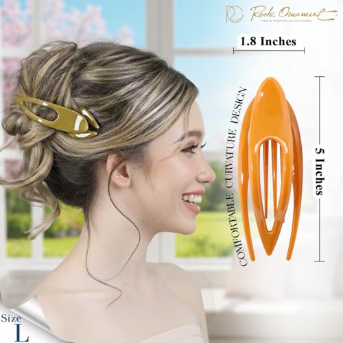 Pinzas grandes planas para cabello paquete de 6 unidades miniatura 3
