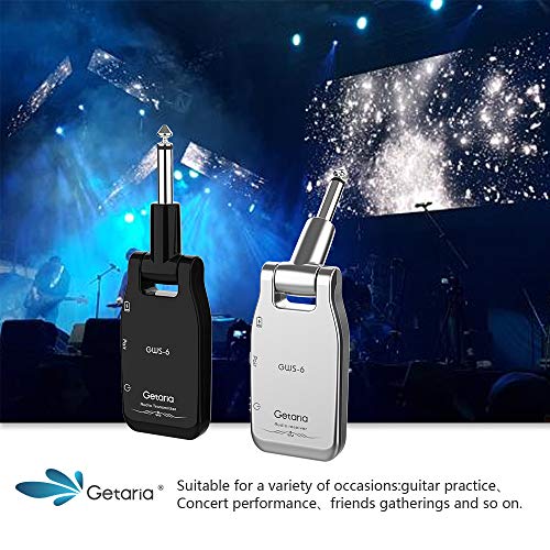 Getaria Guitar Transmitter Receiver Wireless Guitar System Built-in Rechargeable Lithium Battery For Electric Guitar Bass GWS-6 - Thumbnail 7