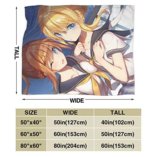 Tezukaosamu BLACK-246 Azur Lane Anime Throw Blanket Flannel Fleece Blanket 80"" X60 thumb #2
