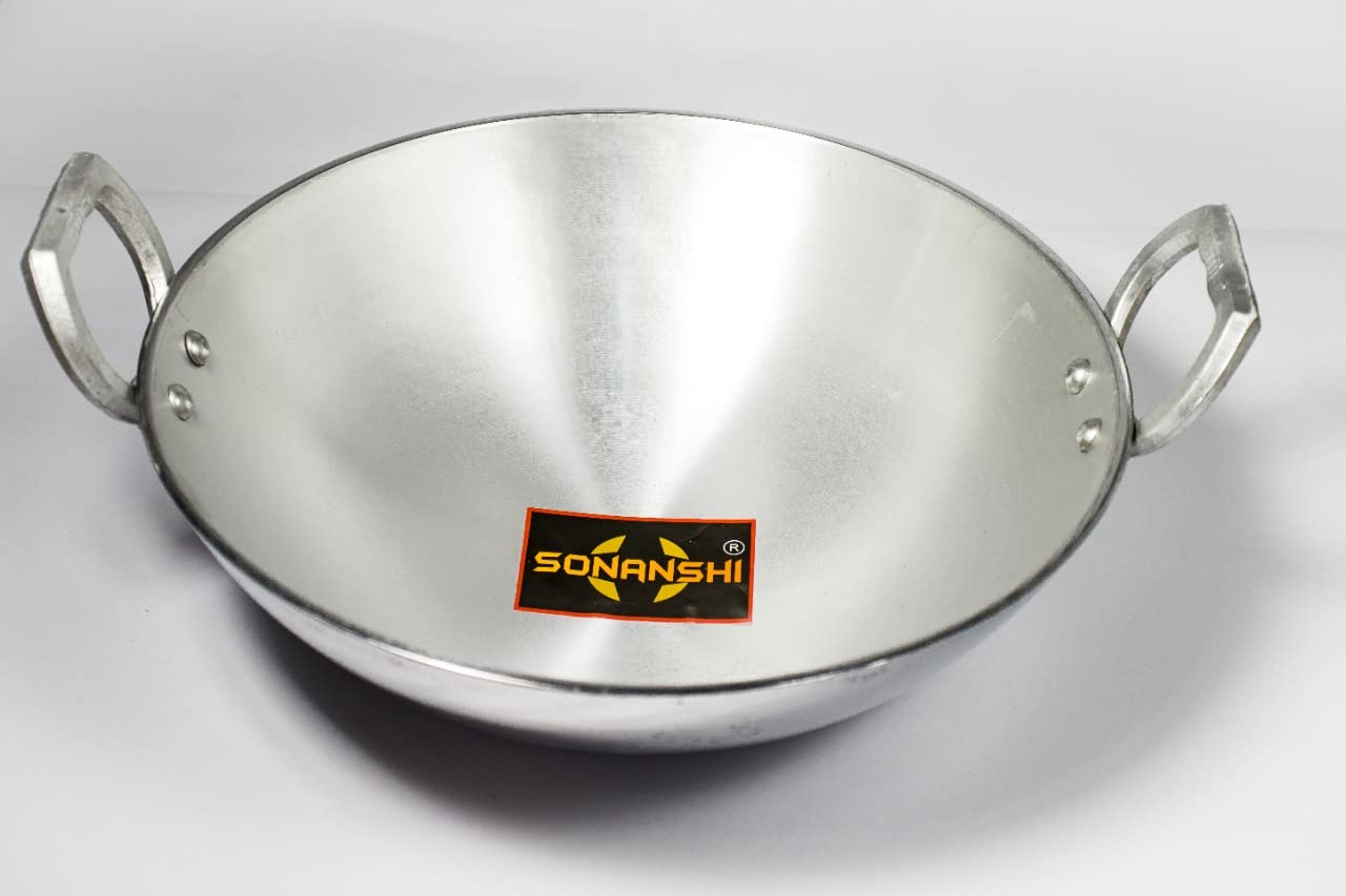 Sonanshi Aluminium Kadai - 9 Inch Frying Pan -2