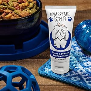 Squishface Tear Stain Paste - Cleans Dog Tear Stains - 2 Oz, Great for Long Hair Dogs Such as Poodles, Terriers and Maltese Squishface Tear Stain Paste – Cleans Dog Tear Stains – 2 Oz, Great for Long Hair Dogs Such as Poodles, Terriers and Maltese