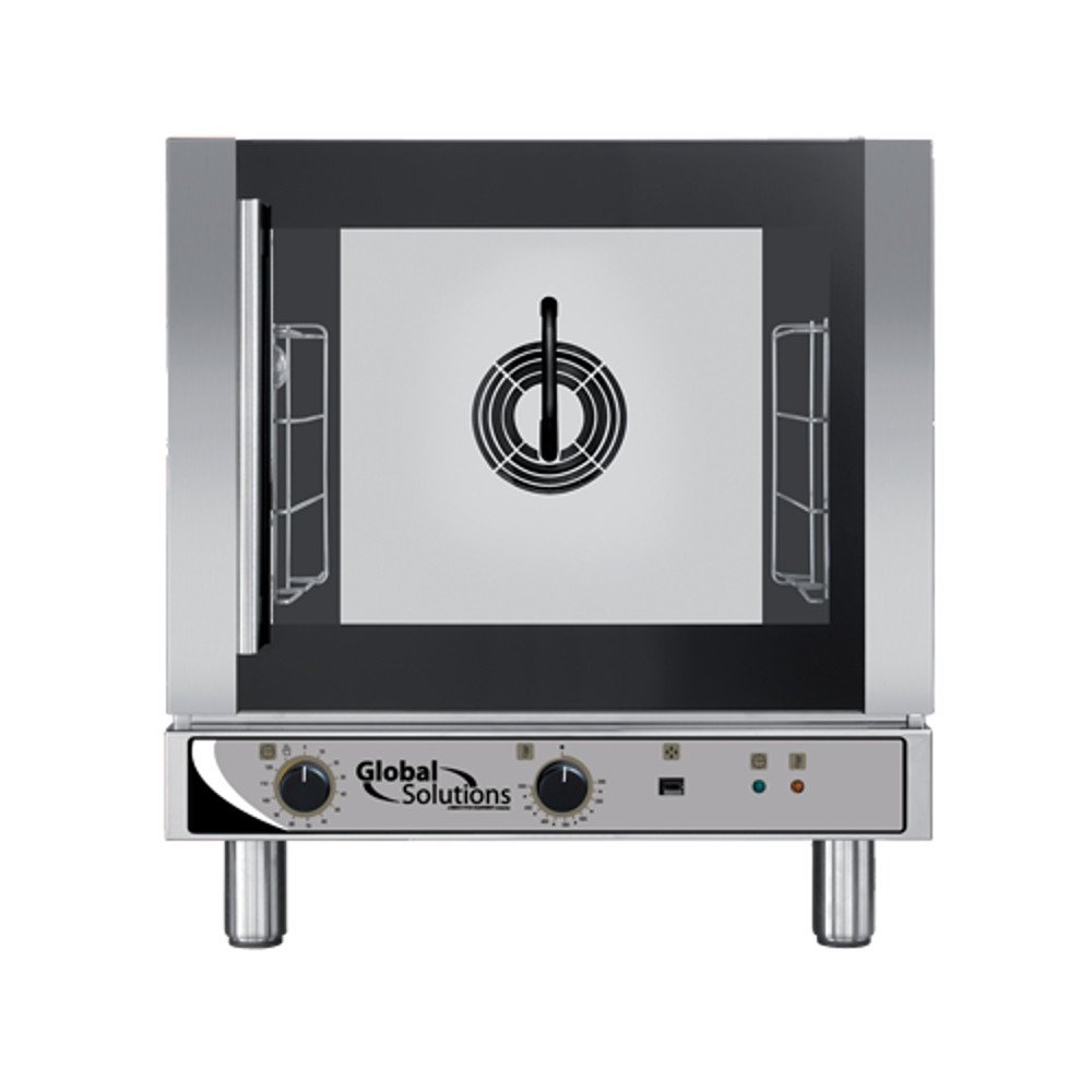 Global Solutions by Nemco GS1120 Countertop Electric Half Size Convection Oven with Steam, 4 Half Size Pan Capacity and Manual Controls, 208-240V