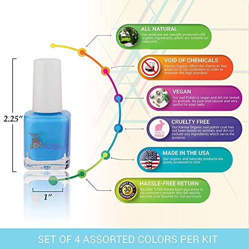 Karma Organic 0643303881732_KARMA_KIDS_SET1 Karma Kids Nail Polish Box Set No. 1 Natural Safe Nail Polish thumb #4