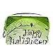 Produktbild TIZORAX Happy Halloween Make-up Tasche Kulturbeutel für Frauen Hautpflege Kosmetik Handy Tasche Reißverschluss Handtasche